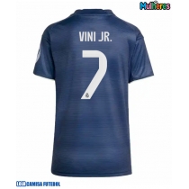 Camisa de Futebol Real Madrid Vinicius Junior #7 Equipamento Secundário Mulheres 2025-26 Manga Curta